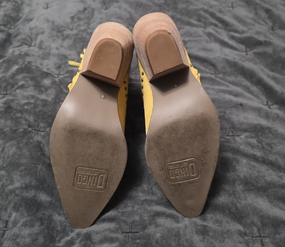 Dingo Mustard Ankle Boots with Studded Detail - Picture 8 of 10